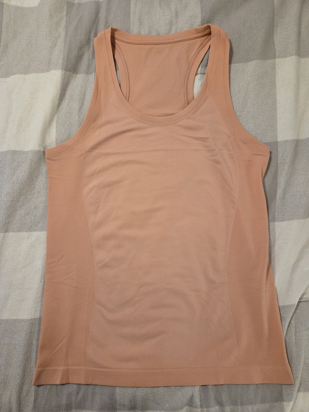 Sweaty Betty Pink/Peach Seamless Racerback Tank Top